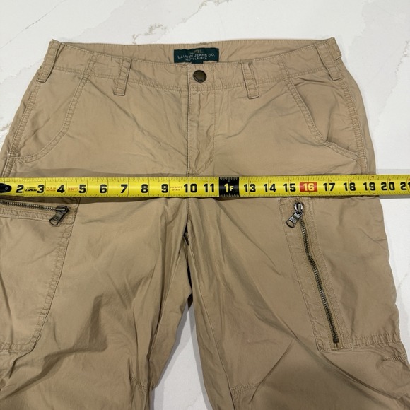 Lauren Ralph Lauren Cargo Pants Womens 8 Tan Ankle Length‎ Pockets Hiking Travel - Picture 13 of 16